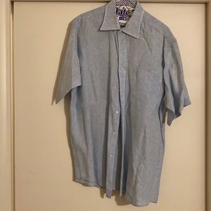 Daniel Cremieux Linen Short Sleeve Button- L